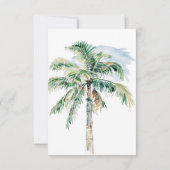 Waterverf Modern Palms & Beach Scene Save The Date (Achterkant)