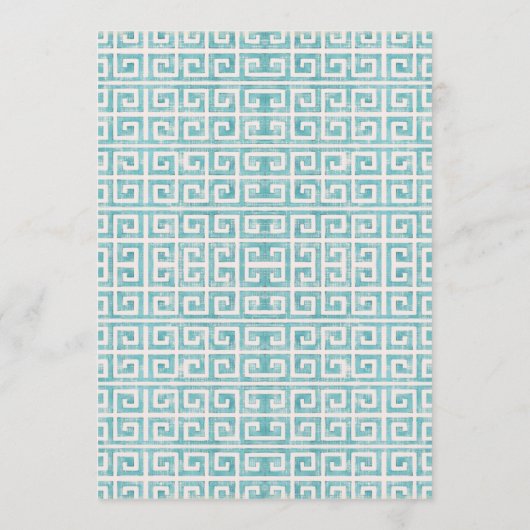 Waterverf Modern Pattern Starfish Beach Wedding Menu (Achterkant)