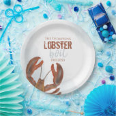 Waterverf Modern Rustic Elegant Lobster Papieren Bordje (Feest)