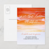 Waterverf Modern Sla de datum briefkaarten (Voorkant / Achterkant)