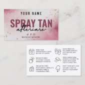 Waterverf Modern Spray Tan Aftercare Card Visitekaartje (Voorkant / Achterkant)