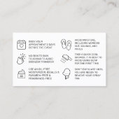 Waterverf Modern Spray Tan Aftercare Card Visitekaartje (Achterkant)