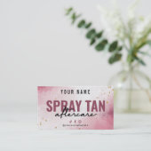 Waterverf Modern Spray Tan Aftercare Card Visitekaartje (Staand voorkant)