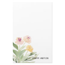 Waterverf Modern Springtime Floral Greenery