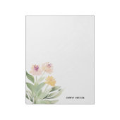 Waterverf Modern Springtime Floral Greenery Notitieblok (Linkerzijde)