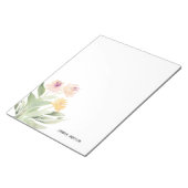 Waterverf Modern Springtime Floral Greenery Notitieblok (Schuin)