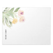 Waterverf Modern Springtime Floral Greenery Notitieblok (Voorkant)