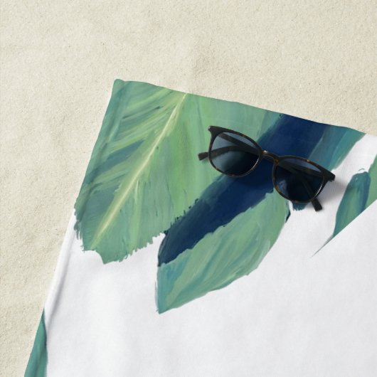 Waterverf Modern Tropische mevrouw & Summer Holida Strandlaken (In situ)