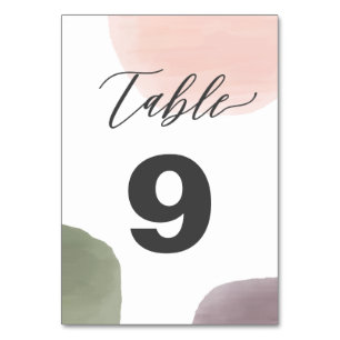 Waterverf Modern Trouwtafel Aantal Kaarten