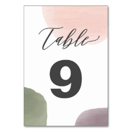 Waterverf Modern Trouwtafel Aantal Kaarten