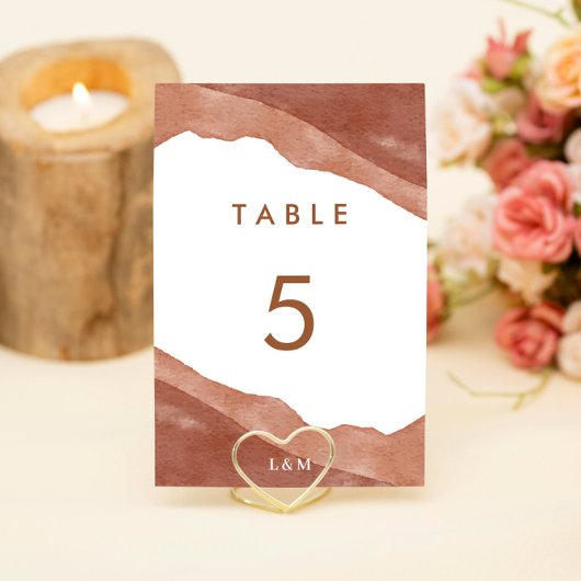 Waterverf Modern Verbrand Sinaasappel Terracotta B Kaart