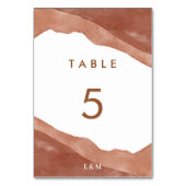 Waterverf Modern Verbrand Sinaasappel Terracotta B Kaart (Achterkant)