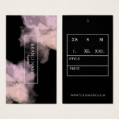 Waterverf Modern Zwart Hang label Visitekaartje (Voorkant /achterkant)