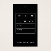 Waterverf Modern Zwart Hang label Visitekaartje (Achterkant)
