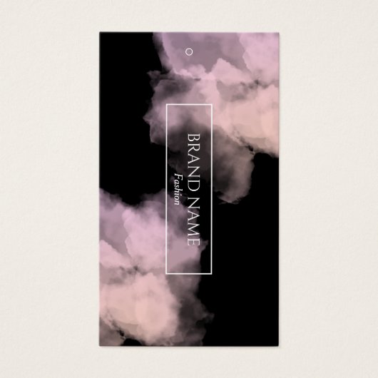 Waterverf Modern Zwart Hang label Visitekaartje (Voorkant)