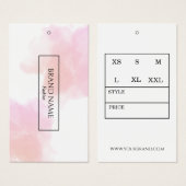 Waterverf Modern Zwart Lijn Hang label Visitekaartje (Voorkant /achterkant)