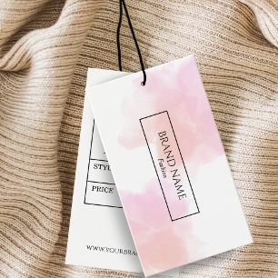 Waterverf Modern Zwart Lijn Hang label Visitekaartje