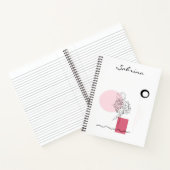 Waterverf Moderne Abstracte bloem roze Notitieboek (Binnen)