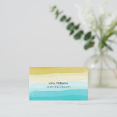 Waterverf Moderne Abstracte gekleurde borstelkunst Visitekaartje (Staand voorkant)