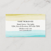 Waterverf Moderne Abstracte gekleurde borstelkunst Visitekaartje (Achterkant)