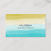 Waterverf Moderne Abstracte gekleurde borstelkunst Visitekaartje (Voorkant)