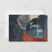 Waterverf Moderne Abstracte Mitzvah DANK U Bedankkaart (Voorkant)