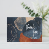 Waterverf Moderne Abstracte Mitzvah DANK U Bedankkaart (Staand voorkant)