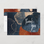 Waterverf Moderne Abstracte Mitzvah DANK U Bedankkaart (Voorkant / Achterkant)