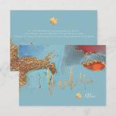 Waterverf Moderne Abstracte Mitzvah DANK U Bedankkaart (Voorkant / Achterkant)