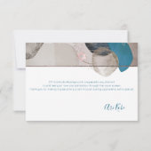 Waterverf Moderne Abstracte Mitzvah DANK U Bedankkaart (Achterkant)