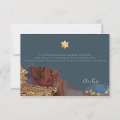 Waterverf Moderne Abstracte Mitzvah DANK U Bedankkaart (Achterkant)