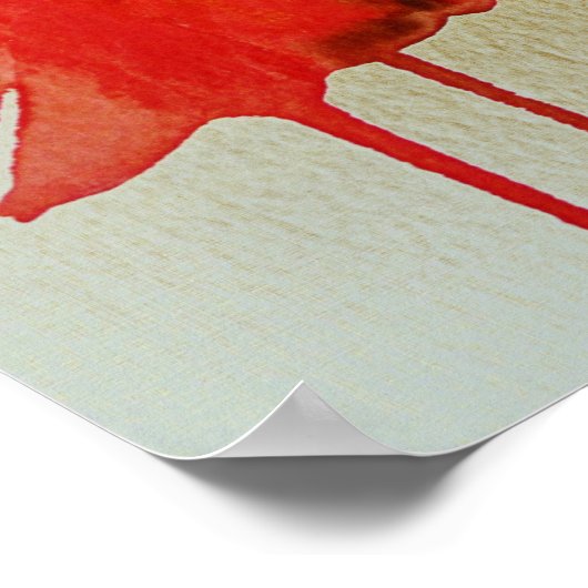 Waterverf moderne bloem poster (Hoek)