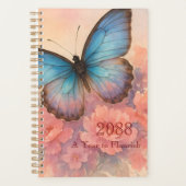 Waterverf Moderne Bloemkunst Dromerige Vlinder Planner (Voorkant)