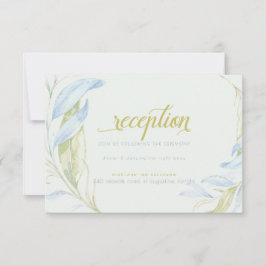 Waterverf moderne Boho Leafy Branches receptie Kaart