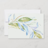 Waterverf moderne Boho Leafy Branches receptie Kaart (Achterkant)