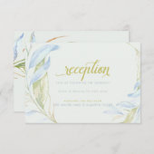 Waterverf moderne Boho Leafy Branches receptie Kaart (Voorkant / Achterkant)