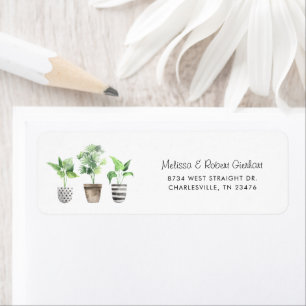 Waterverf Moderne Elegante Retouradres Etiket