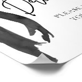 Waterverf Moderne Elegante Zwarte Boog Drinken Tek Poster (Hoek)