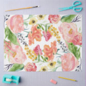 Waterverf Moderne Floral roze gele ontkoppeling Tissuepapier (Craft)