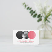 Waterverf Moderne fotocirkels Visitekaartje (Staand voorkant)