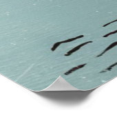 Waterverf moderne groene kikker & bladeren paraplu poster (Hoek)