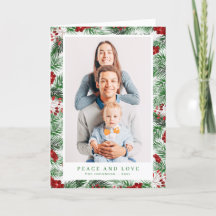 Waterverf Moderne kerstavond Botanische chemicalië