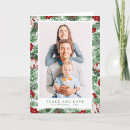 Waterverf Moderne kerstavond Botanische chemicalië Feestdagen Kaart