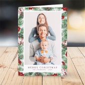 Waterverf Moderne kerstavond Botanische chemicalië Feestdagen Kaart