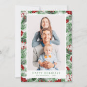 Waterverf Moderne kerstavond Botanische chemicalië Feestdagenkaart (Voorkant)