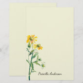 Waterverf Moderne Lente Geel Bloemen Groen (Voorkant / Achterkant)