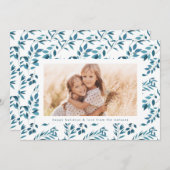 Waterverf moderne marine foto feestdagenkaart (Voorkant / Achterkant)