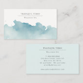 Waterverf Moderne Minimalistische Aqua Spa Visitekaartje (Voorkant / Achterkant)