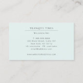 Waterverf Moderne Minimalistische Aqua Spa Visitekaartje (Achterkant)