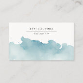 Waterverf Moderne Minimalistische Aqua Spa Visitekaartje (Voorkant)